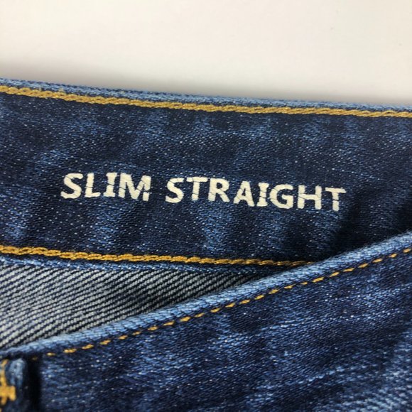 Bonobos Jeans Men's 35 x 33* Slim Straight Leg Blue Fade Stretch White Oak Denim - Picture 6 of 16